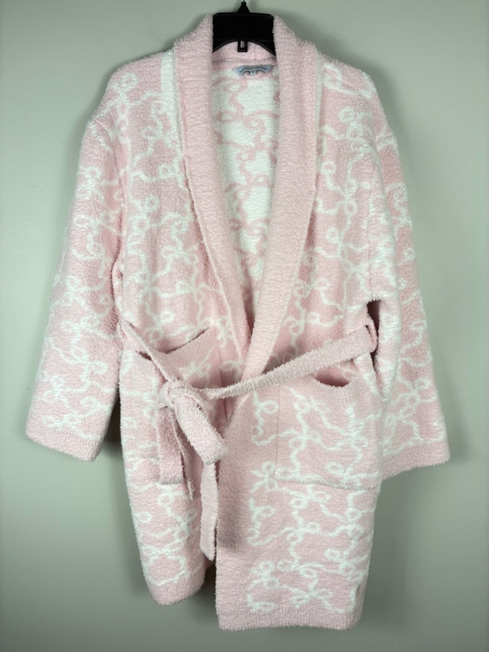 Cupcakes & Cashmere Plush Pink Marled Robe New no Tag Soft Belted - Picture 2 of 10
